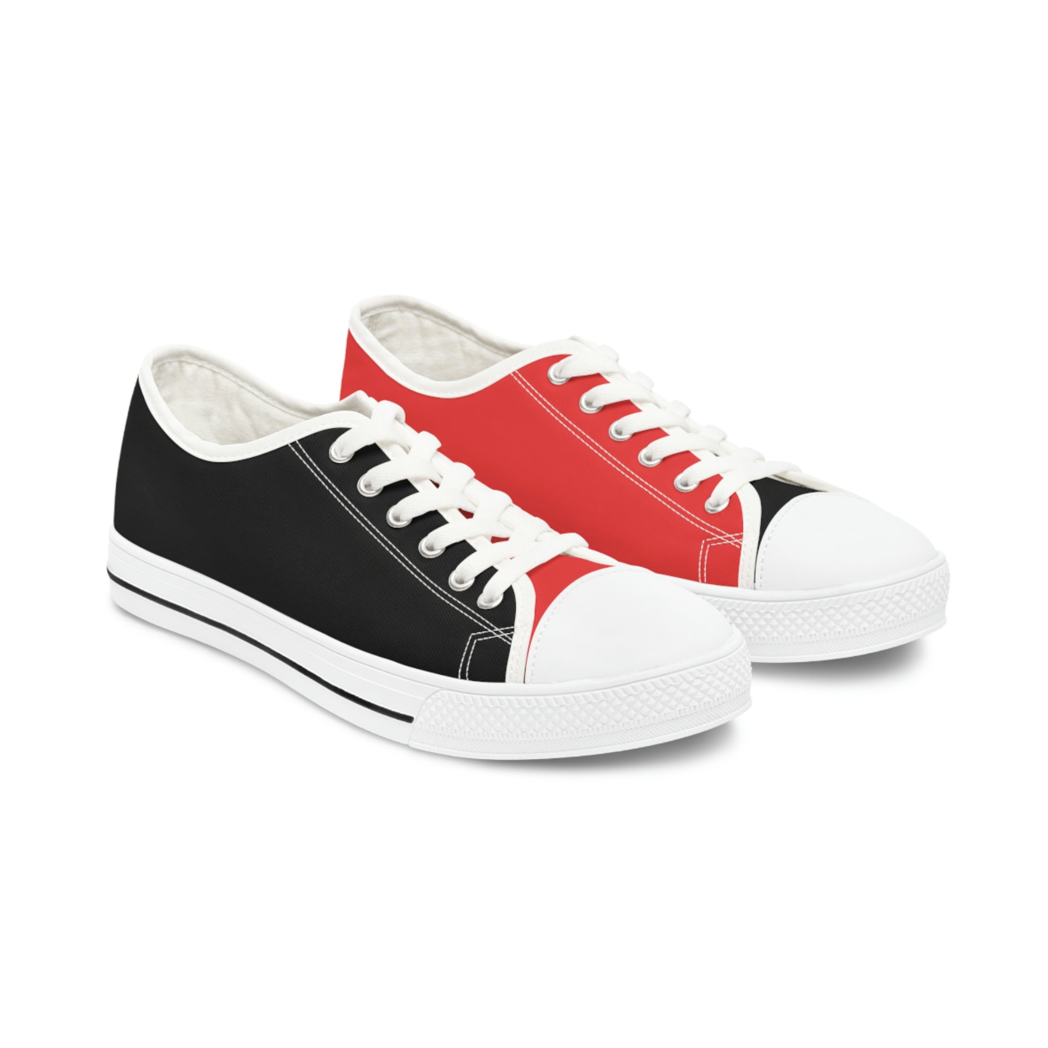 Red and deals black canvas shoes